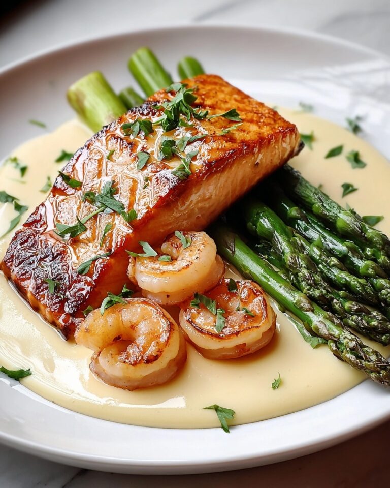 Salmon and Shrimp Skillet with Lemon and Parsley Recipe