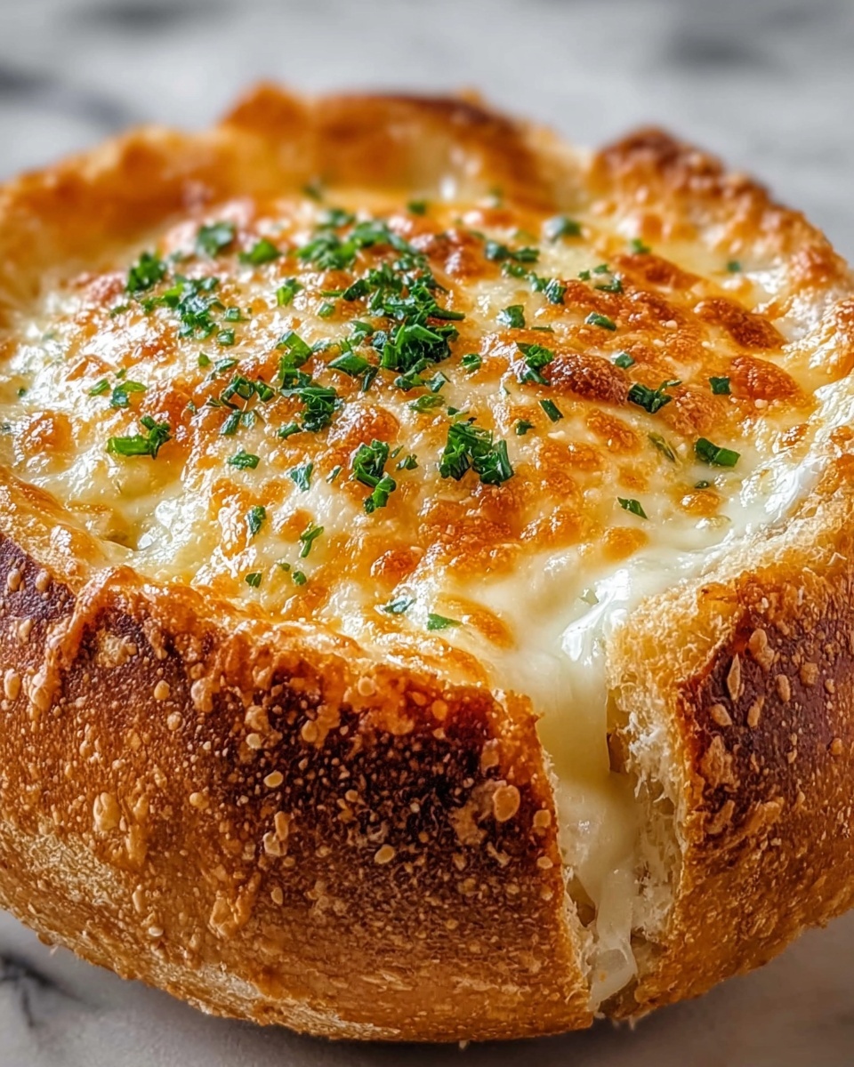 Loaded Triple-Cheese Garlic Bread Bowls Recipe - Recipe Image