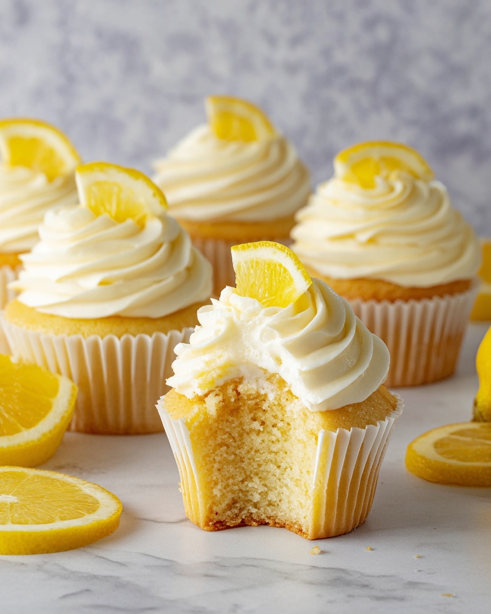 Lemon Cupcakes with Tangy Lemon Frosting Recipe - Recipe Image