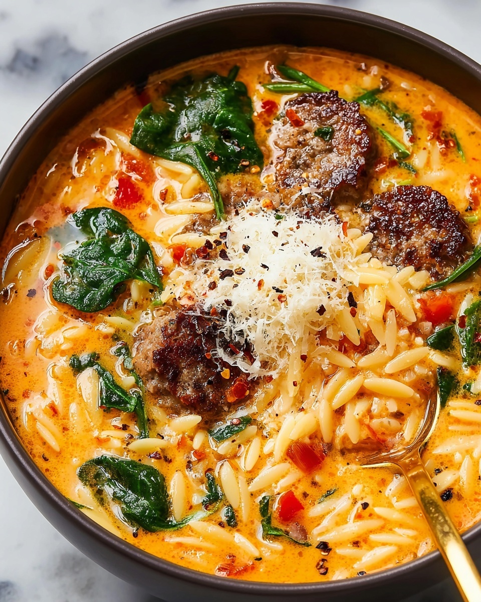 Marry Me Sausage Orzo Soup Recipe - Recipe Image