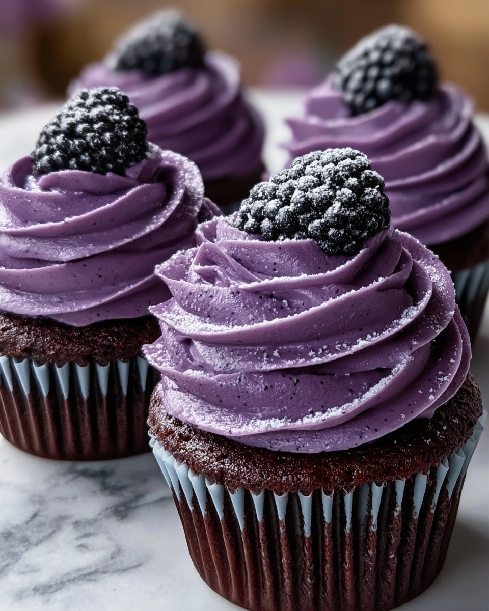 Purple Velvet Cupcakes Recipe - Recipe Image