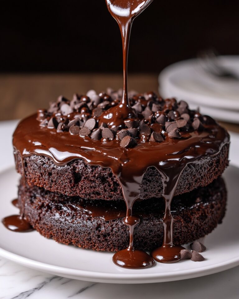 Chocolate Brownie Cake with Rich Chocolate Ganache Recipe