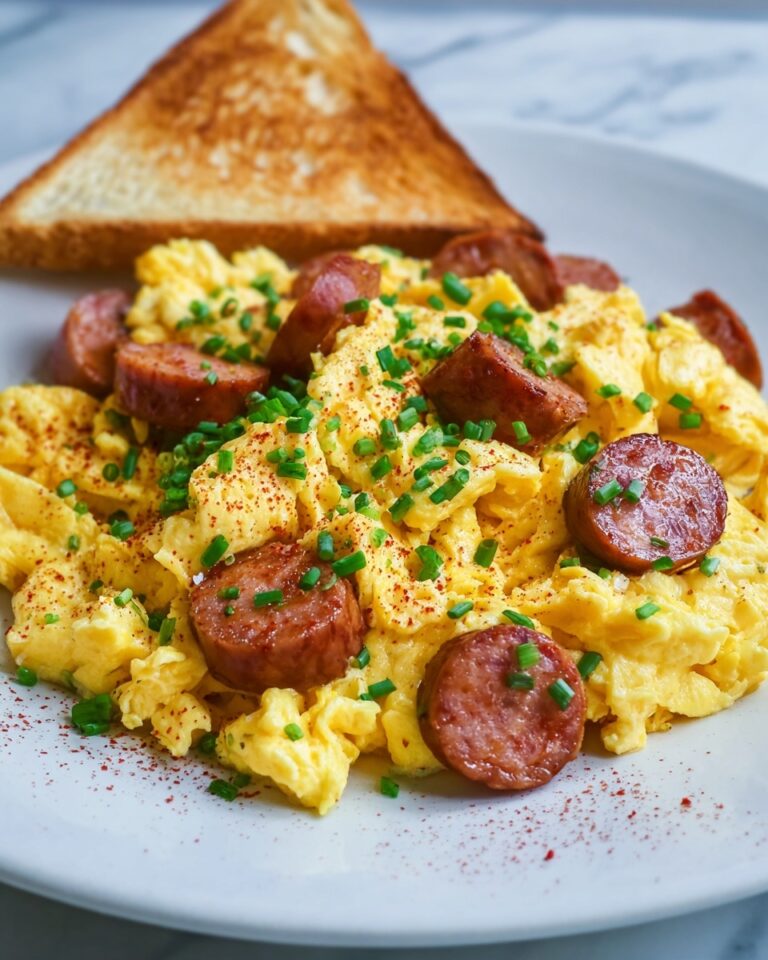Scrambled Eggs with Polish Kielbasa Recipe