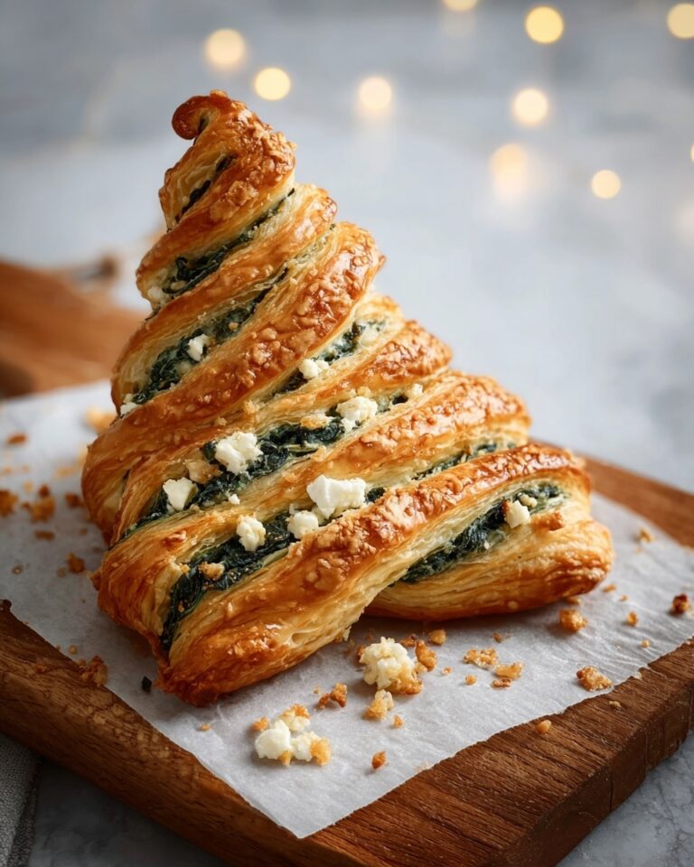 Easy Christmas Tree Spinach Feta Bread Recipe