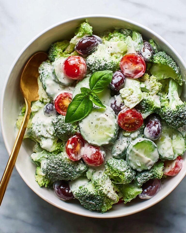 Greek Healthy Broccoli Salad with Lemon Cashew Dressing Recipe