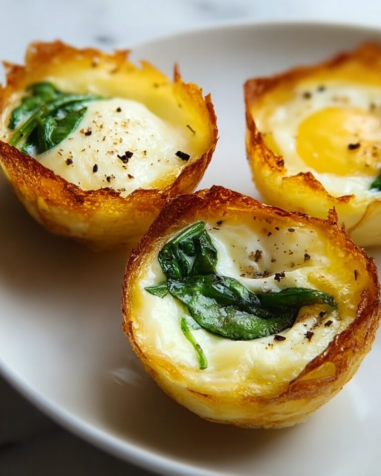 Spinach and Egg Soufflé in Potato Puff Cups Recipe