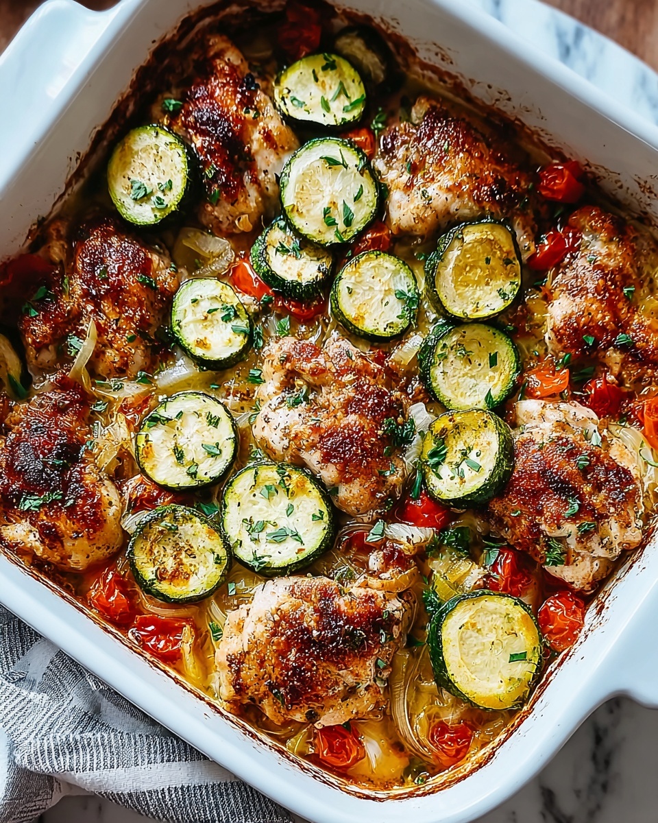 Mediterranean Chicken Zucchini Bake Recipe - Recipe Image