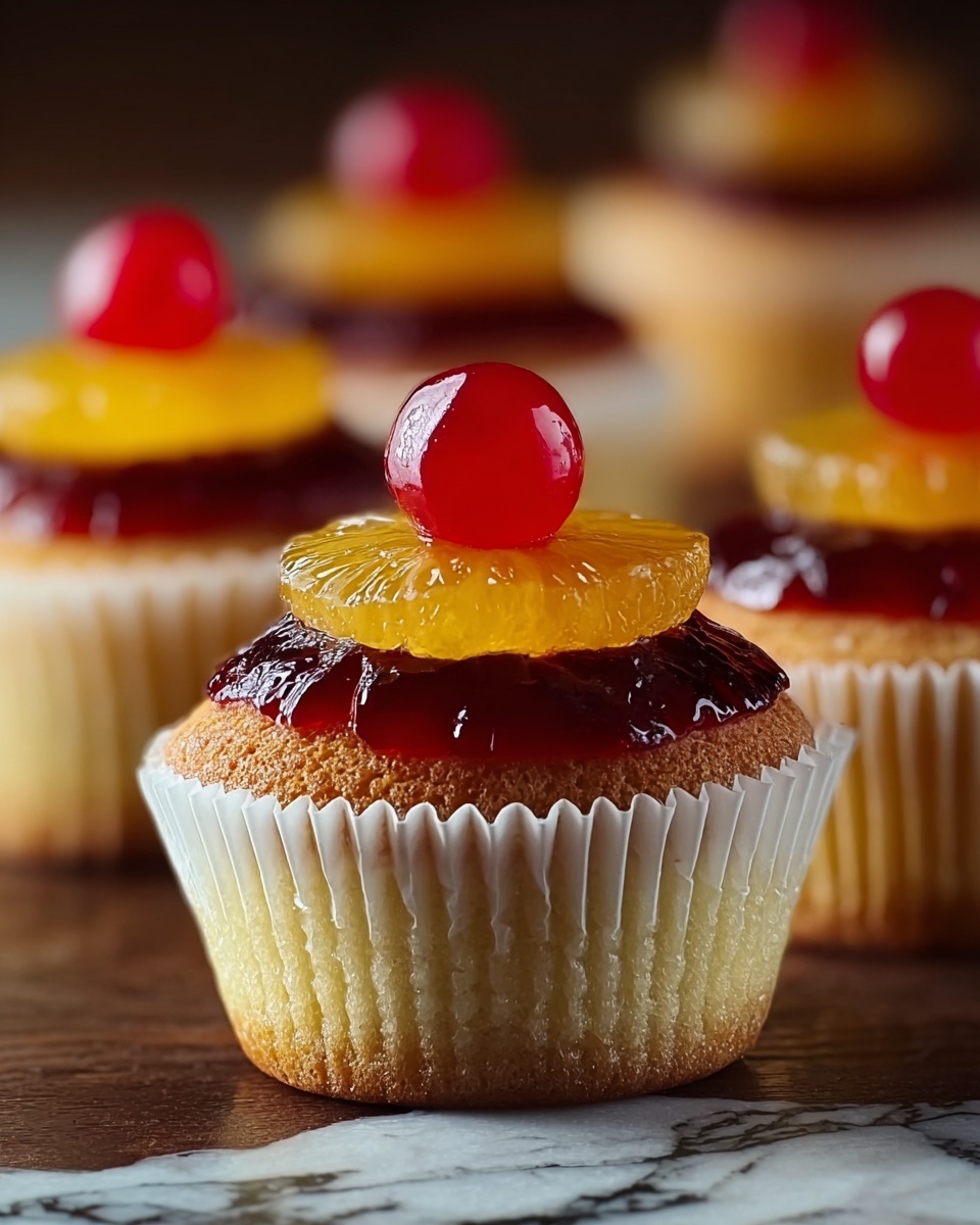 Pineapple Upside-Down Cupcakes Recipe - Recipe Image