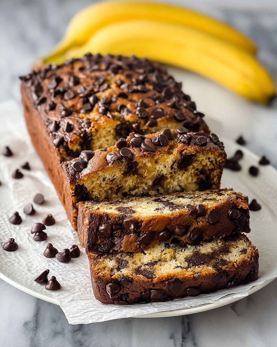 Super Moist Chocolate Chip Banana Bread Recipe - Recipe Image