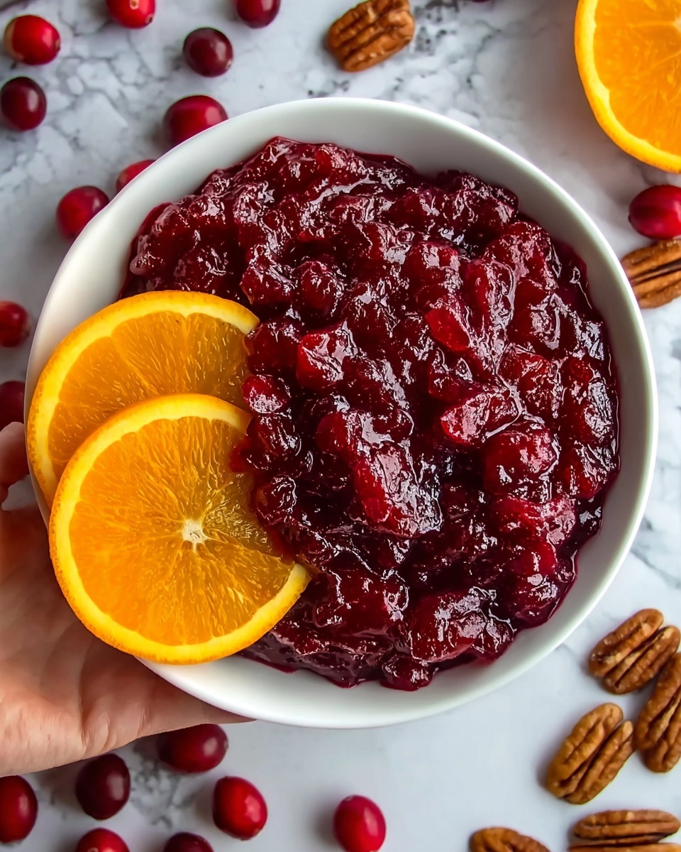 Cherry Cranberry Jello Relish with Nuts and Orange Recipe - Recipe Image