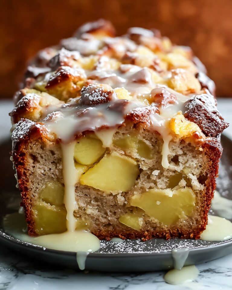 Apple Fritter Bread with Cinnamon and Glaze Recipe