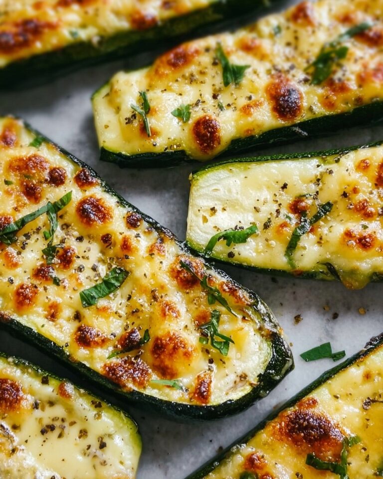 Cheesy Garlic Zucchini Steaks Recipe