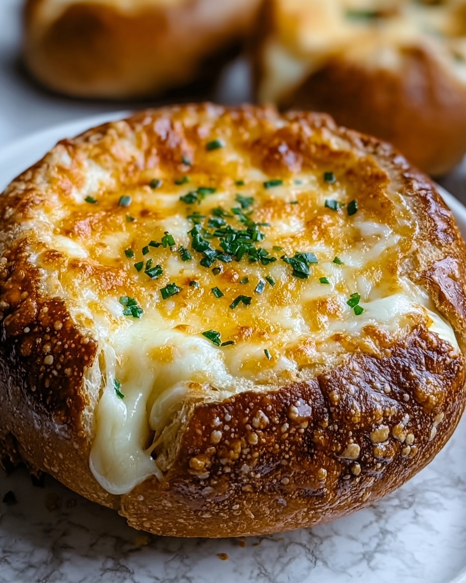 Loaded Triple-Cheese Garlic Bread Bowls Recipe - Recipe Image