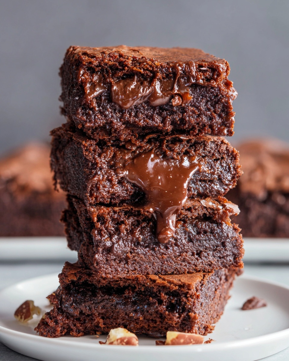Nutella Stuffed Brownies Recipe - Recipe Image