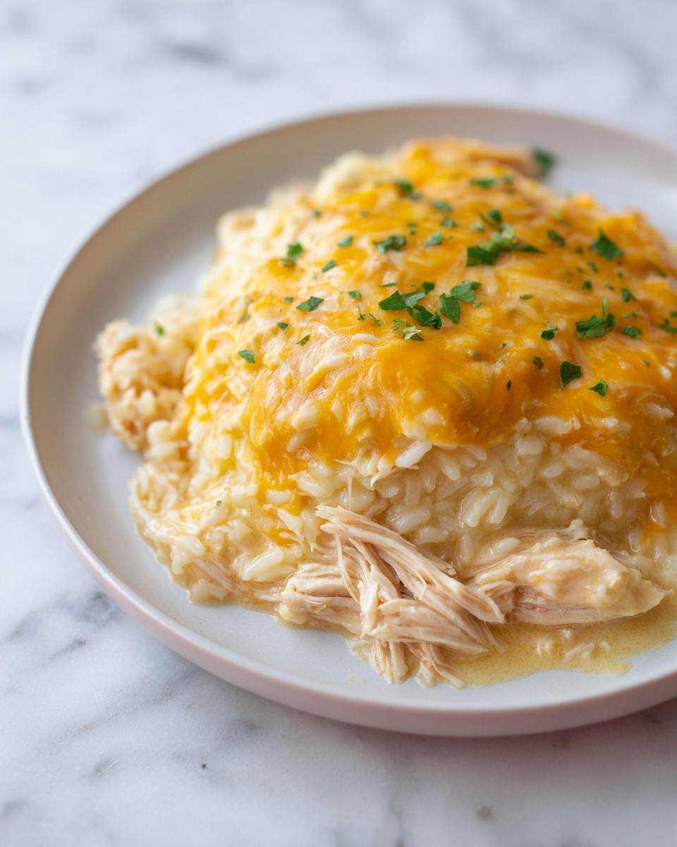 Cheesy Chicken & Yellow Rice Casserole Recipe - Recipe Image