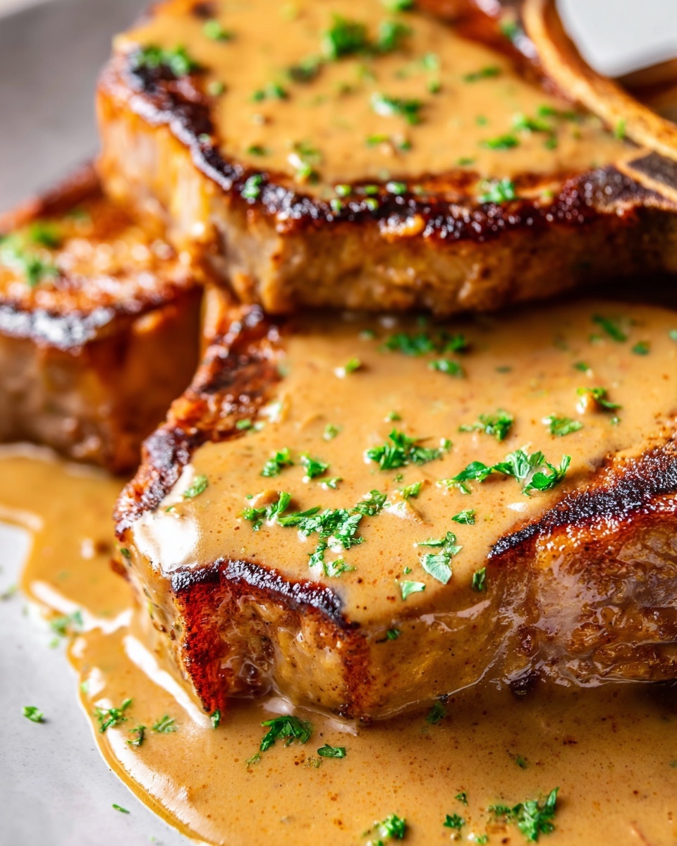 Easy Smothered Pork Chops and Gravy Recipe - Recipe Image