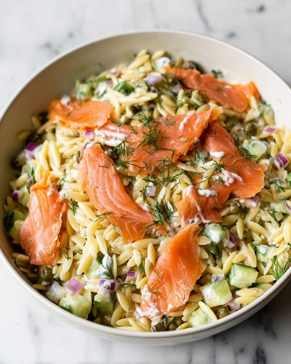 Smoked Salmon Orzo Salad Recipe - Recipe Image