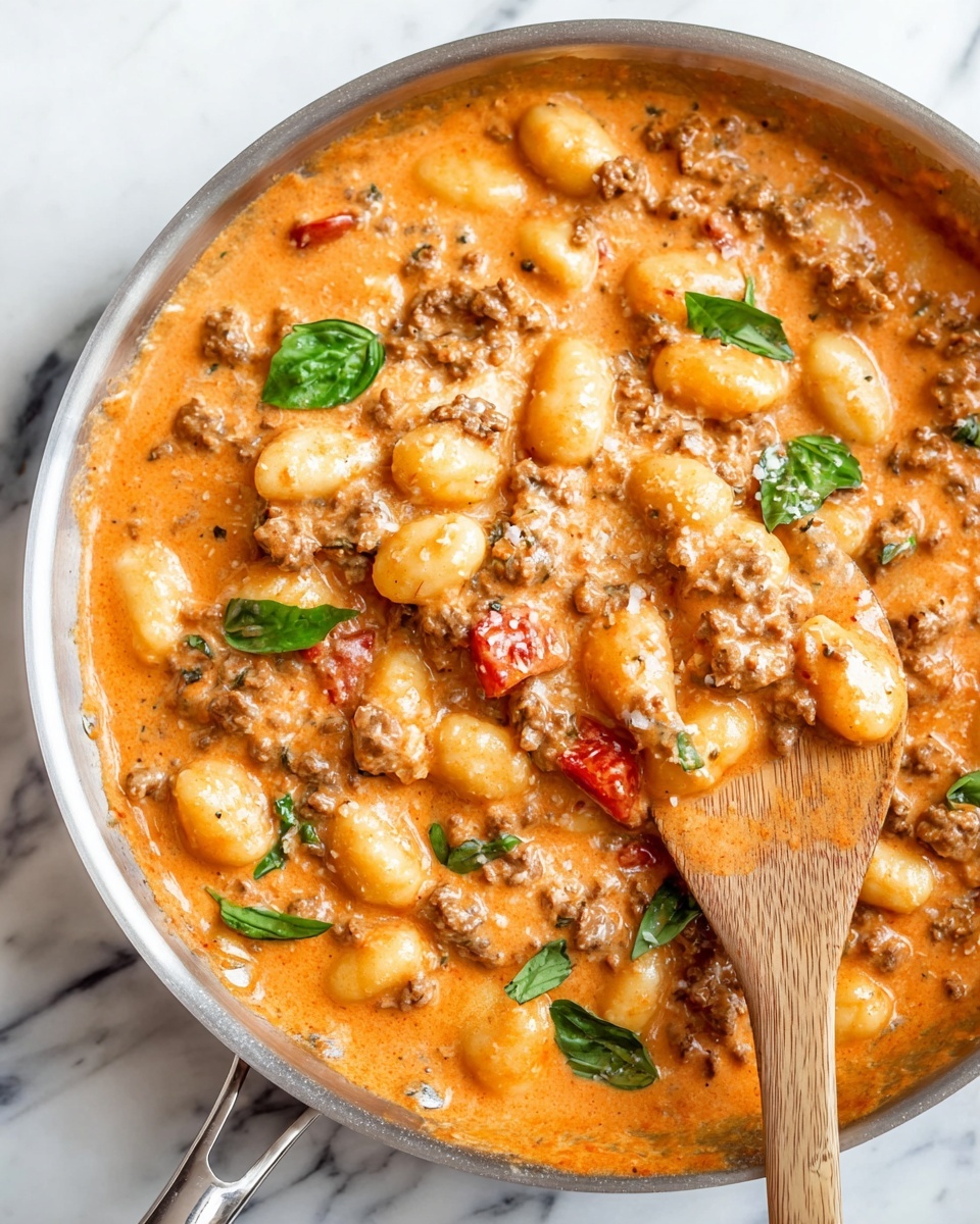One Pan Creamy Gnocchi with Sausage Recipe - Recipe Image