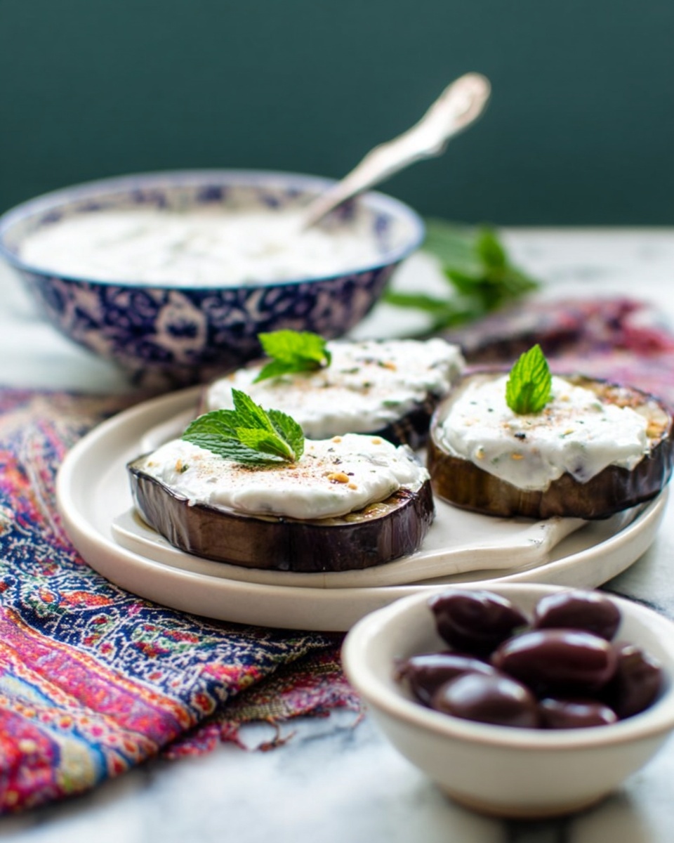 Fried Eggplant with Tzatziki Recipe - Recipe Image