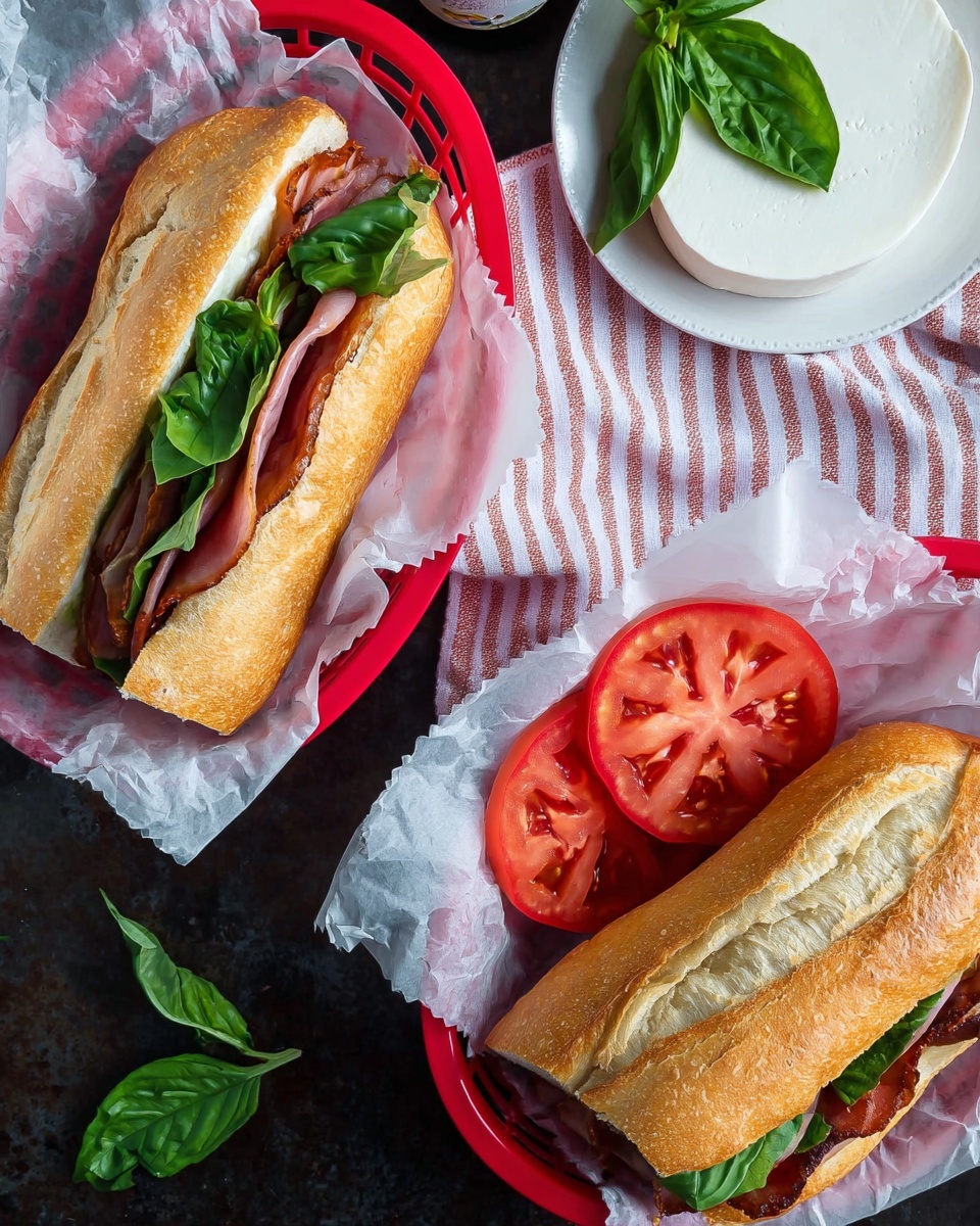 Bacon Caprese Sandwich Recipe - Recipe Image
