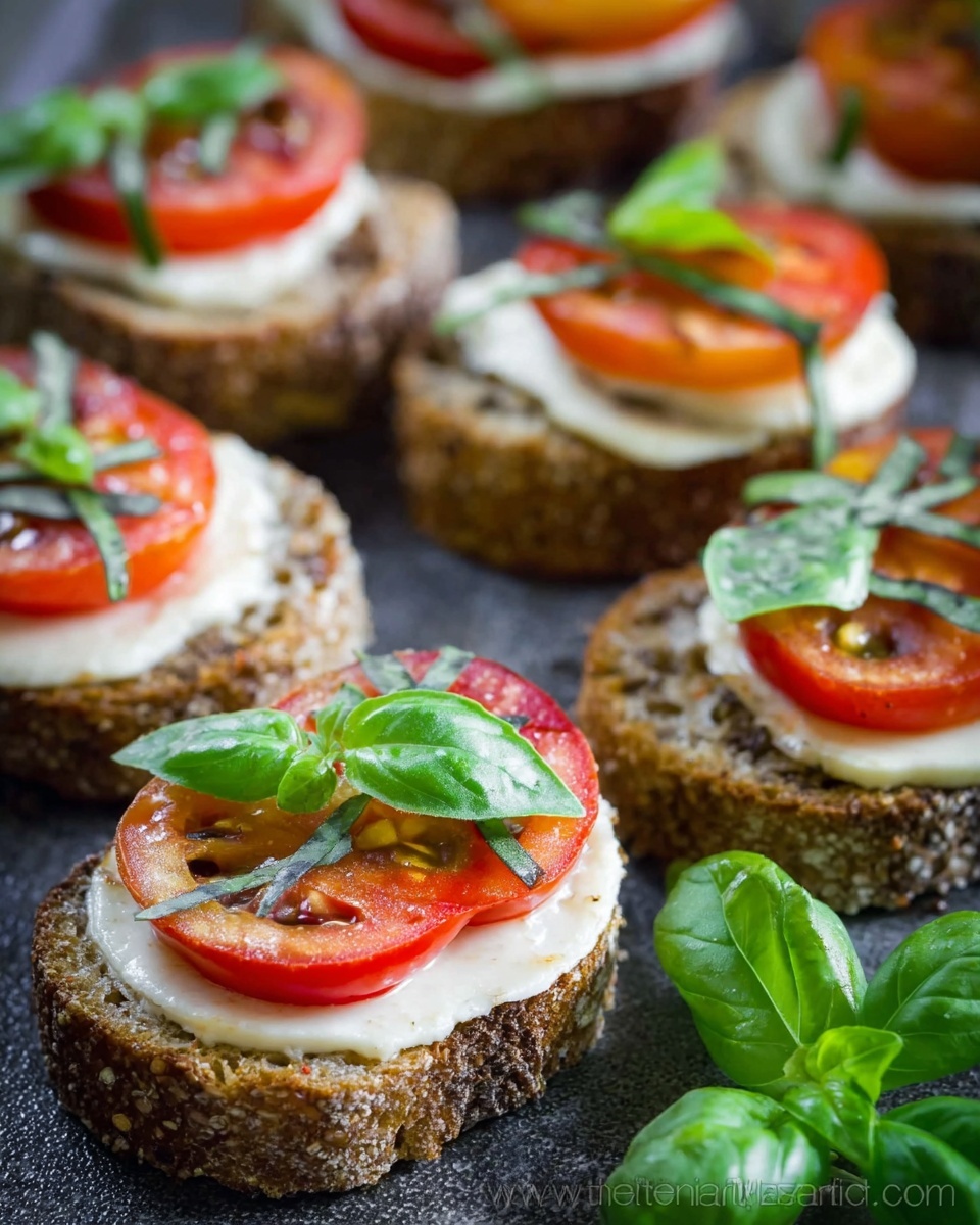 Caprese Crostini (Canapés) Recipe - Recipe Image