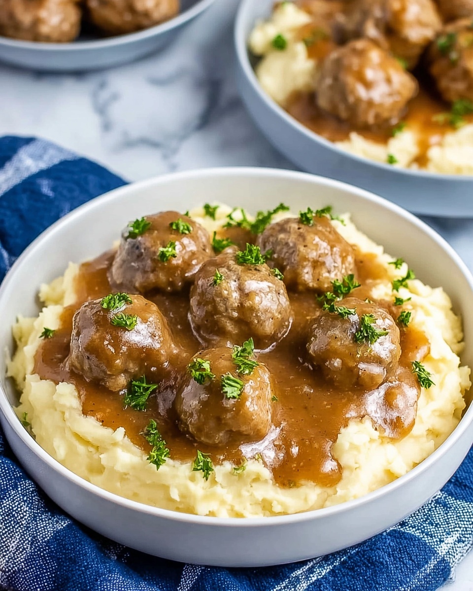 Slow Cooker Salisbury Steak Meatballs: Easy, Comforting Meal Recipe - Recipe Image