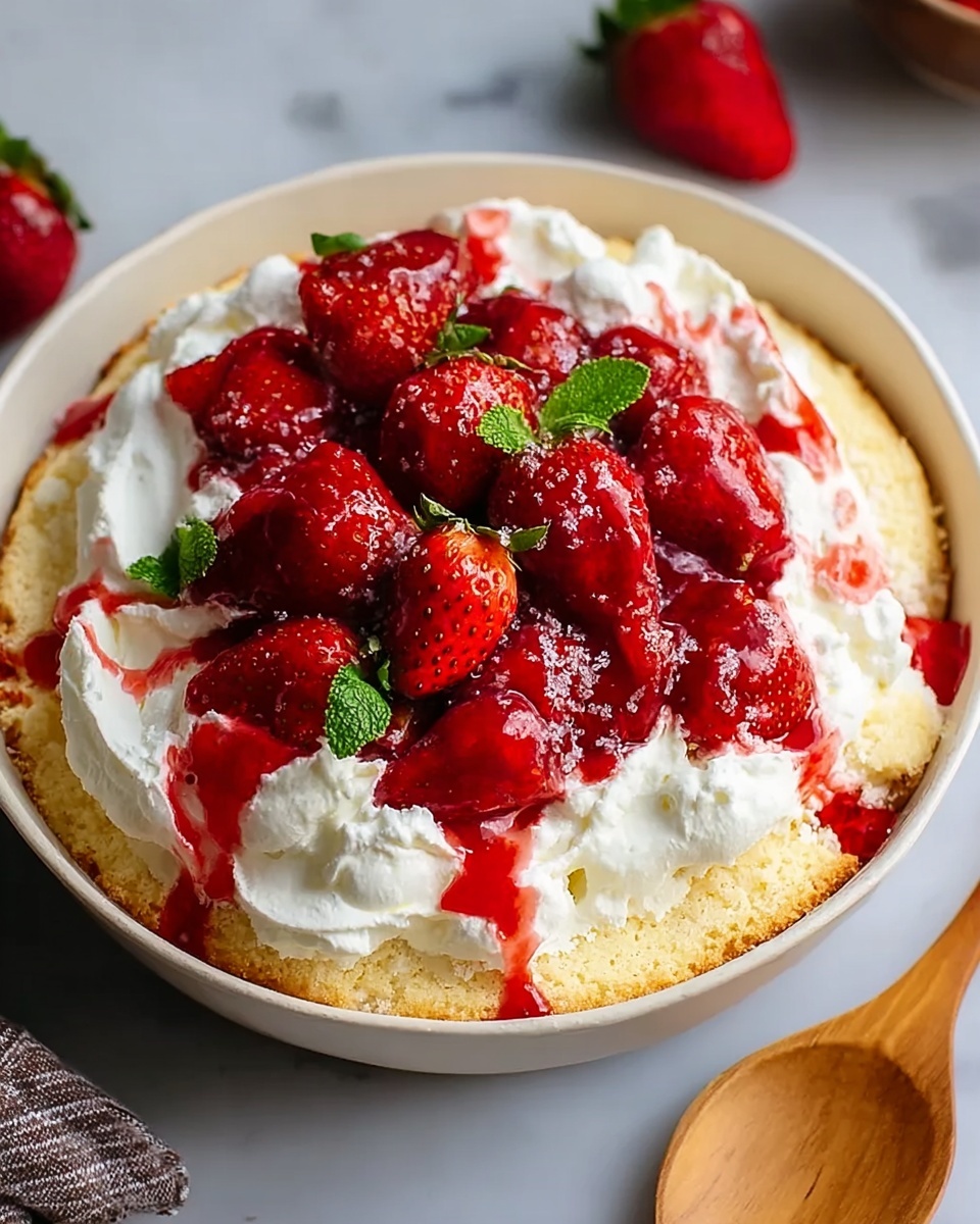 Irresistible Strawberry Cheesecake Dump Cake Recipe - Recipe Image