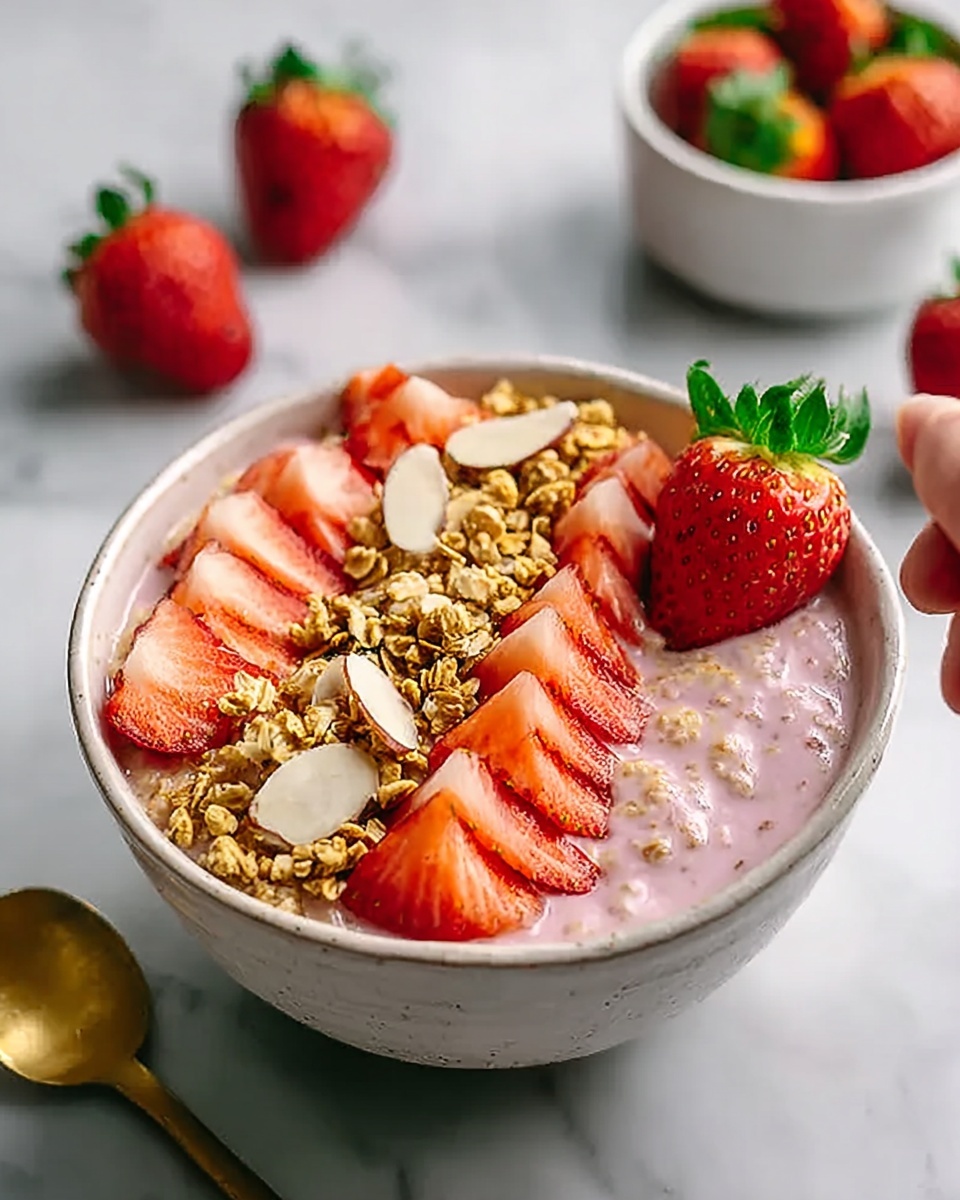 Strawberry Cheesecake Overnight Oats Recipe - Recipe Image