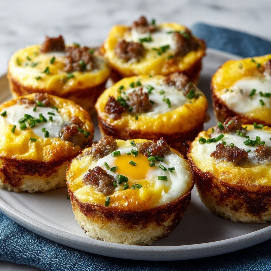 Savory Sausage and Cheese Breakfast Muffins Recipe - Recipe Image