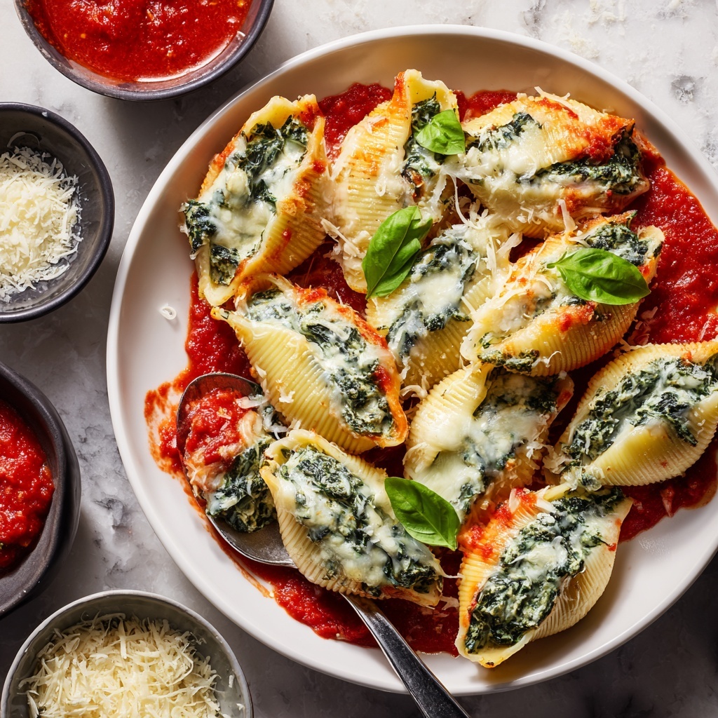 Spinach and Ricotta Stuffed Shells Recipe - Recipe Image