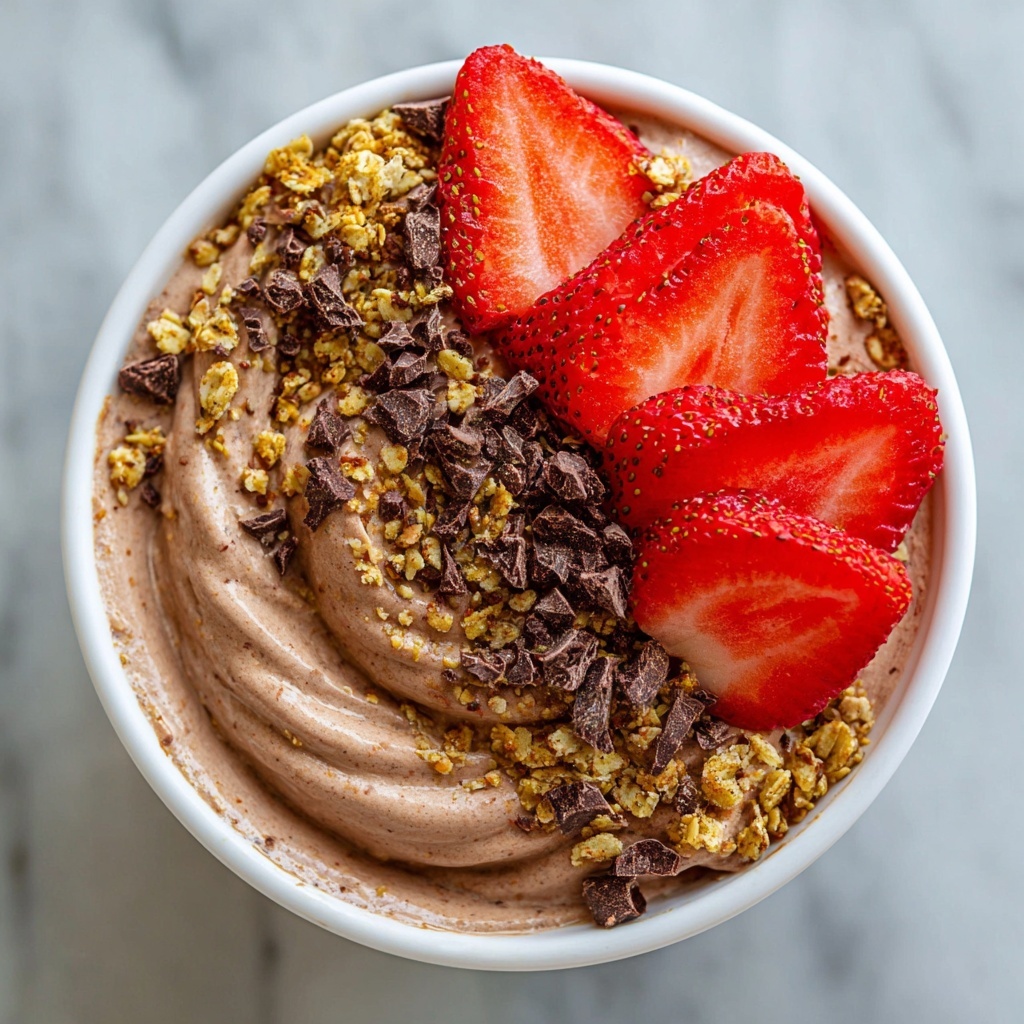 High-Protein Chocolate Strawberry Yogurt Bowl Recipe - Recipe Image