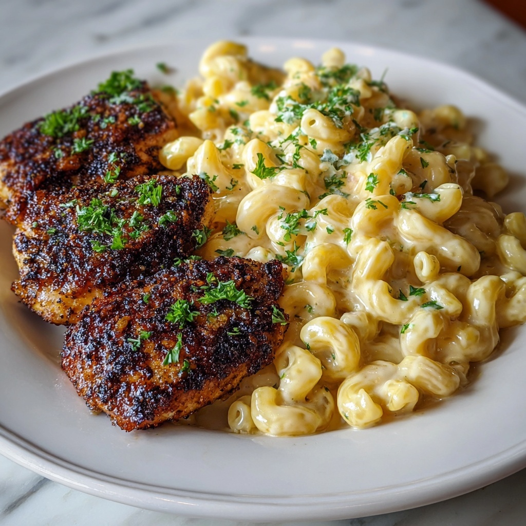 Spicy Honey Chicken with Creamy Mac and Cheese Recipe - Recipe Image