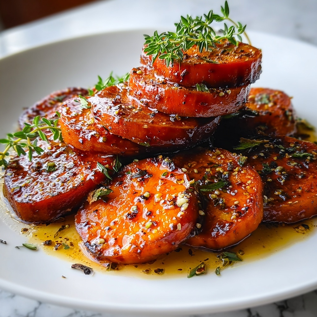 Honey Garlic Sausage Stuffed Sweet Potatoes Recipe - Recipe Image