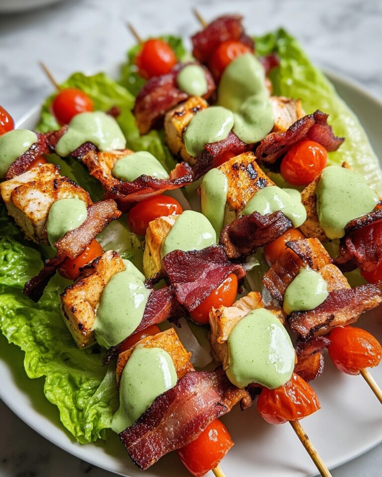 BLT Skewers with Avocado Sauce Recipe