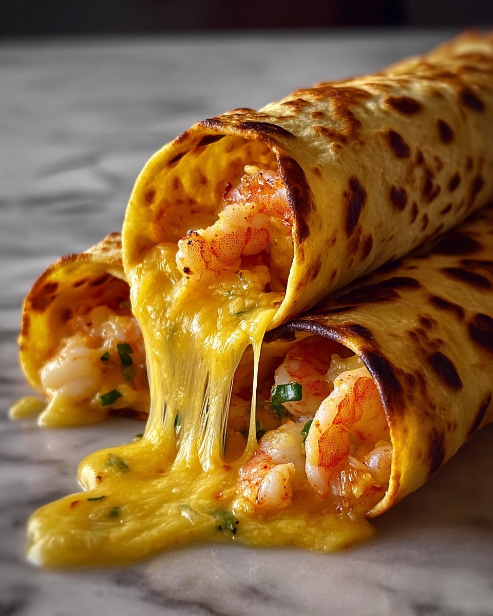 Loaded Shrimp Nacho Bomb Wraps with Cheese Recipe - Recipe Image