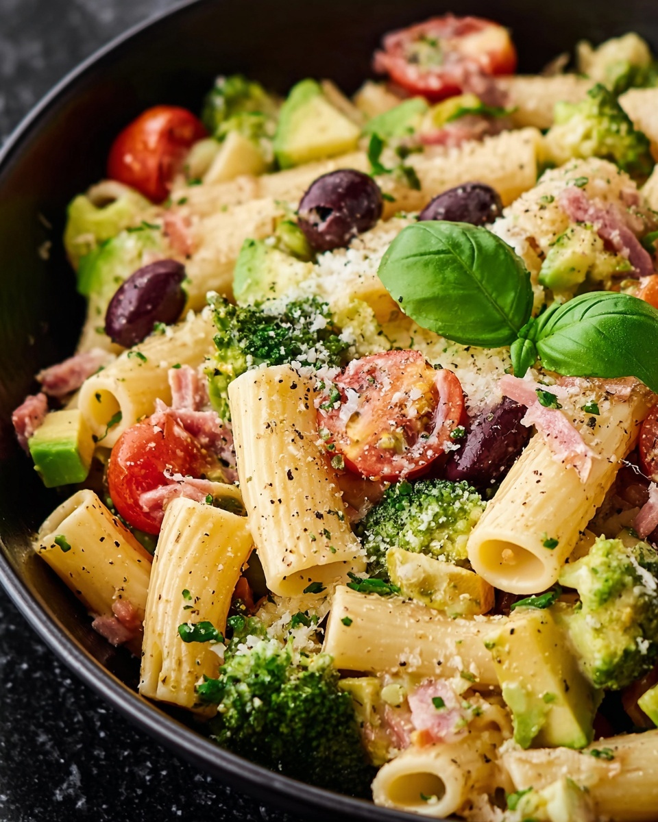 Antipasto Pasta Salad with Parmesan Herb Vinaigrette Recipe - Recipe Image