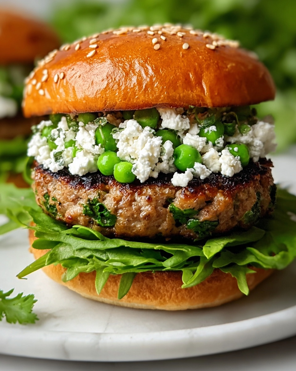Sweet Pea and Feta Cheese Burgers: A Flavorful Twist Recipe - Recipe Image
