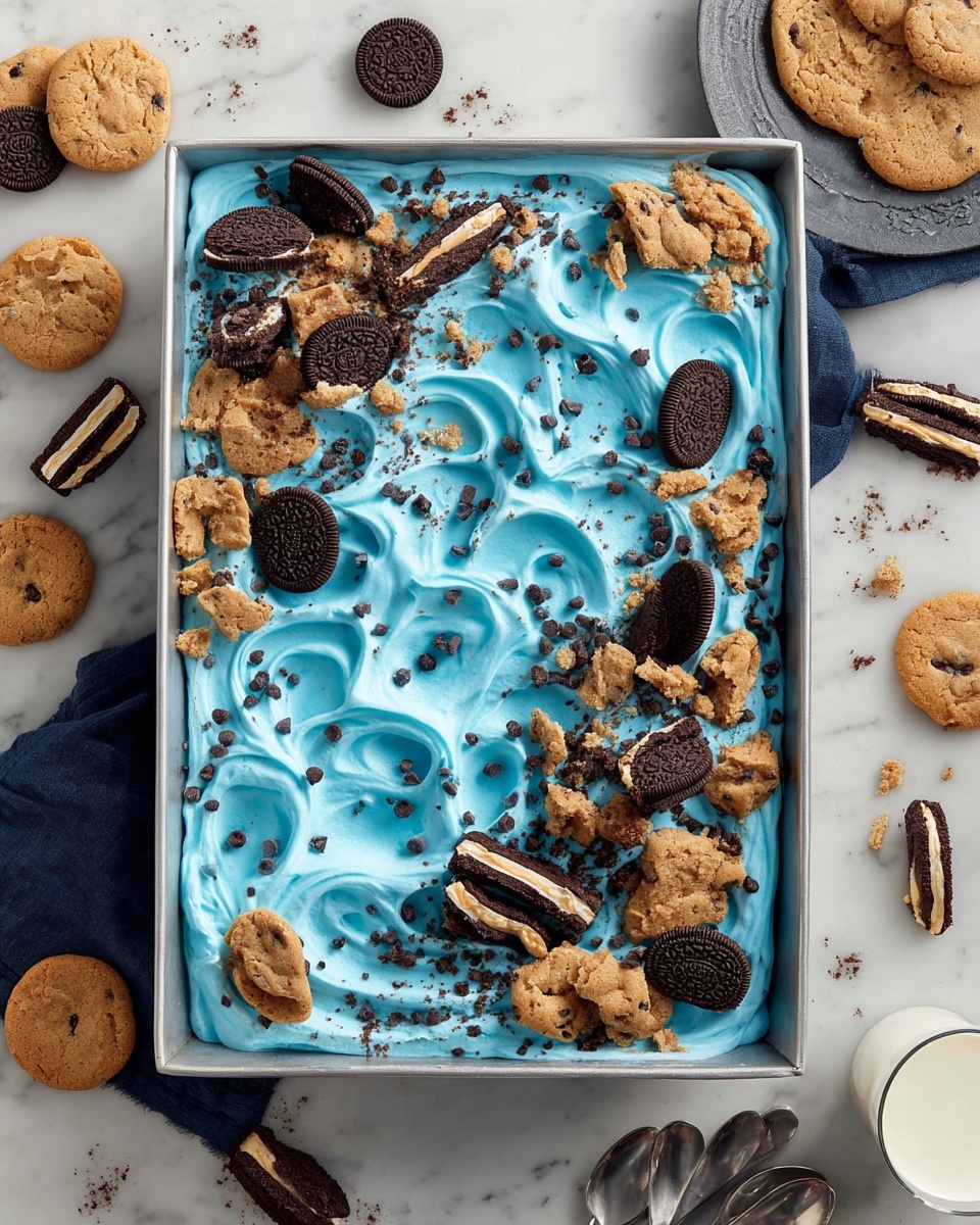 No Churn Cookie Monster Ice Cream Recipe - Recipe Image