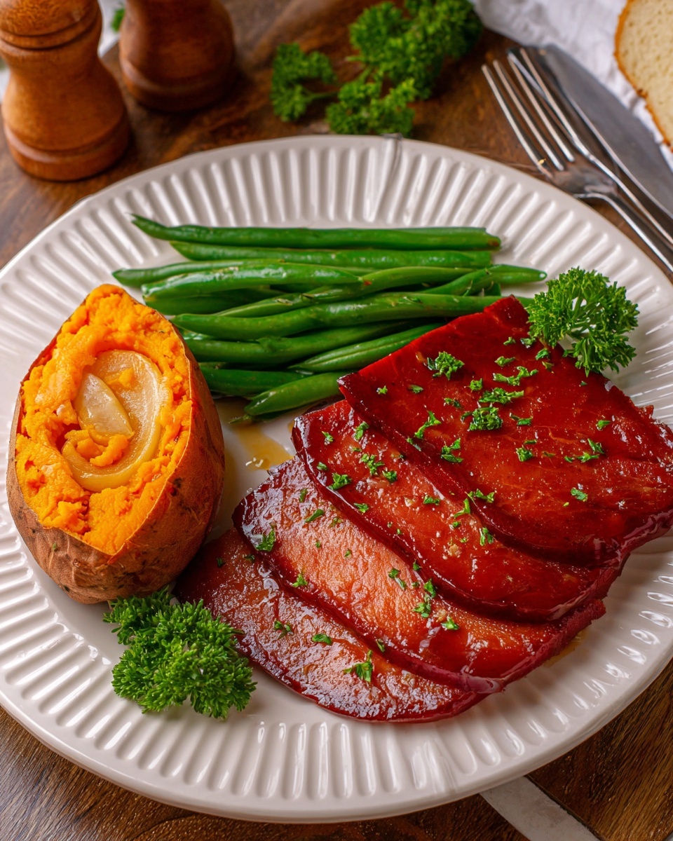Maple Glazed Ham Steaks Recipe - Recipe Image
