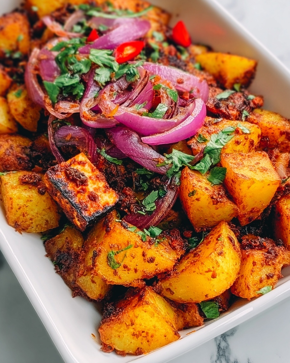 Perfectly Spiced Masala Roast Potatoes Recipe - Recipe Image