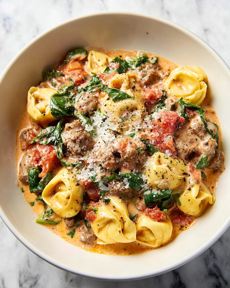 One Pan Tortellini with Sausage Recipe - Recipe Image
