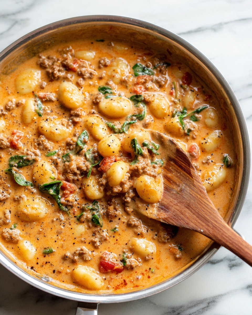 One Pan Creamy Gnocchi with Sausage Recipe - Recipe Image
