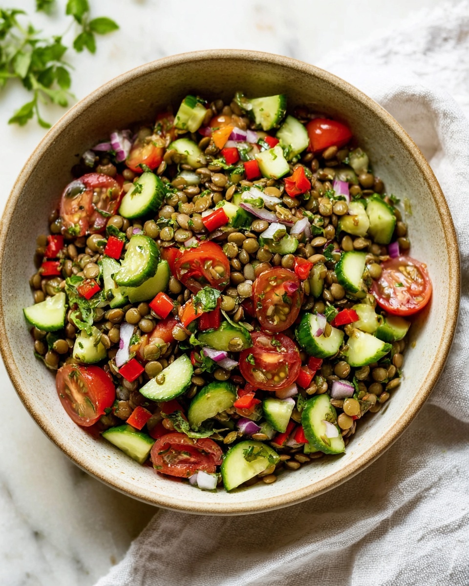 Fresh and Easy Green Lentil Salad Recipe - Recipe Image