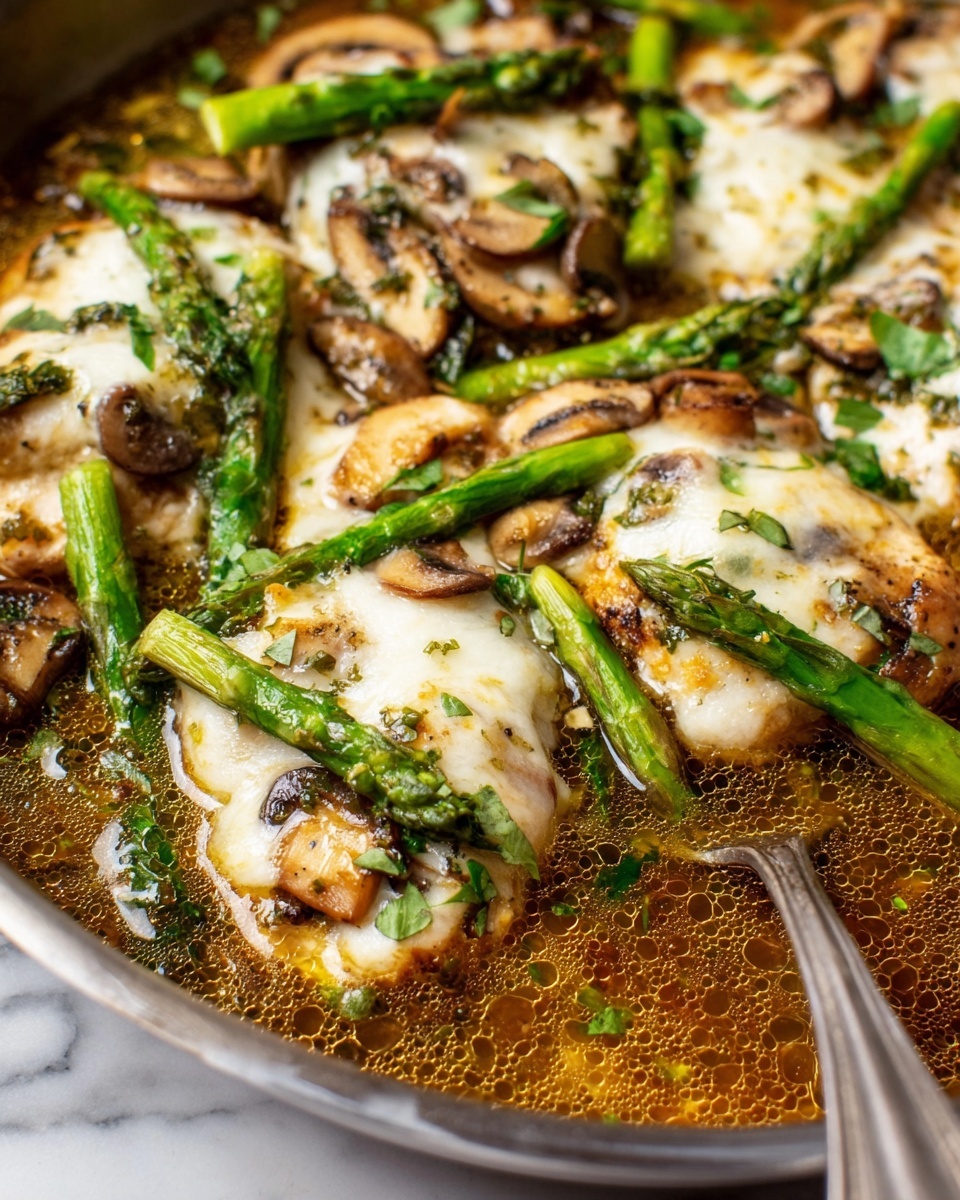 Chicken Madeira with Mushrooms and Asparagus Recipe - Recipe Image