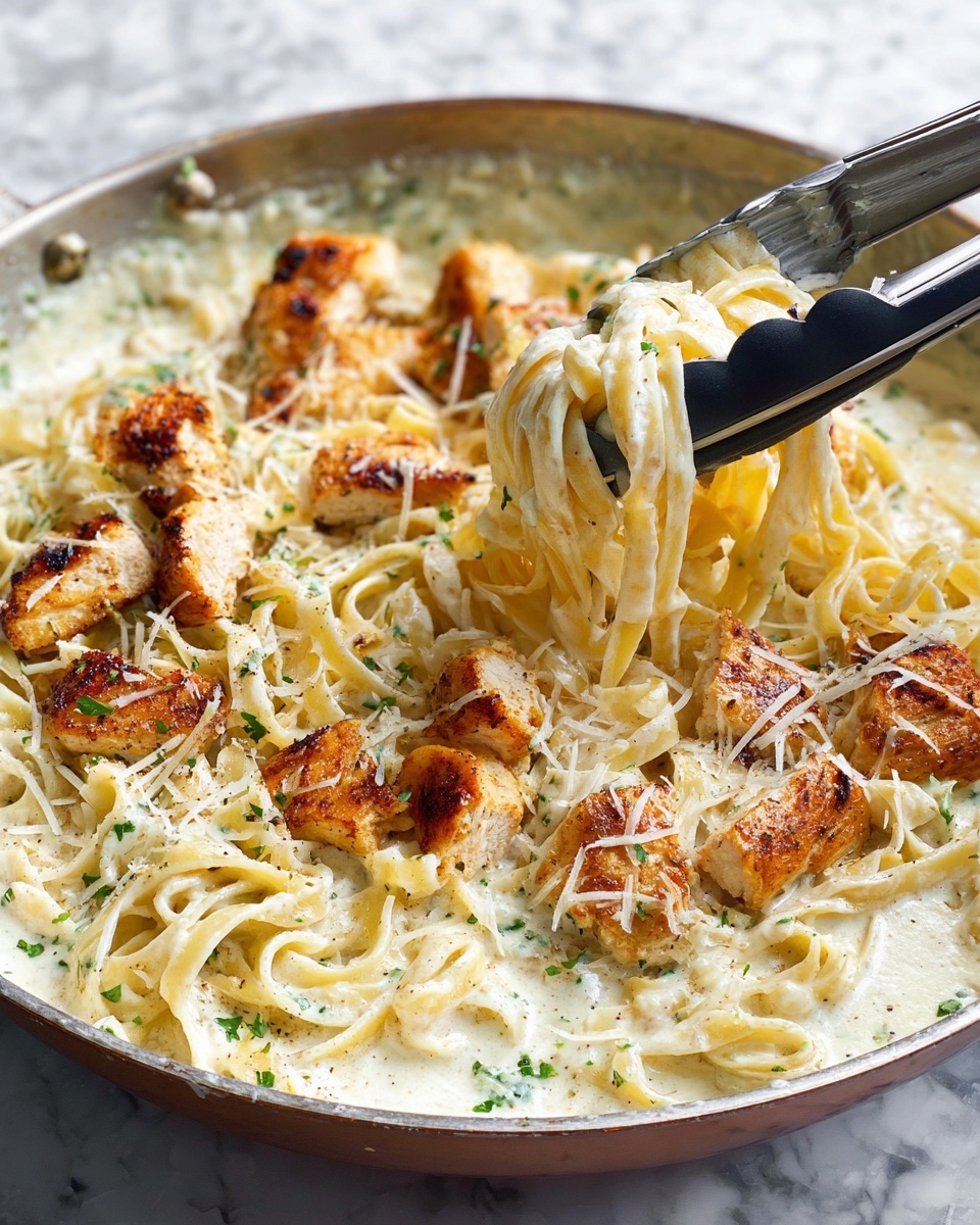 Creamy Chicken Fettuccine Alfredo Recipe - Recipe Image
