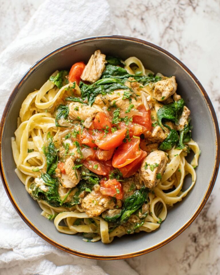 Chicken Feta Spinach Pasta Recipe