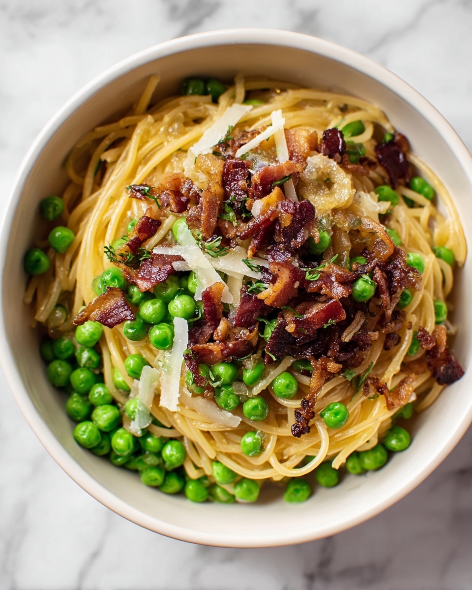 Bacon and Pea Pasta Recipe - Recipe Image