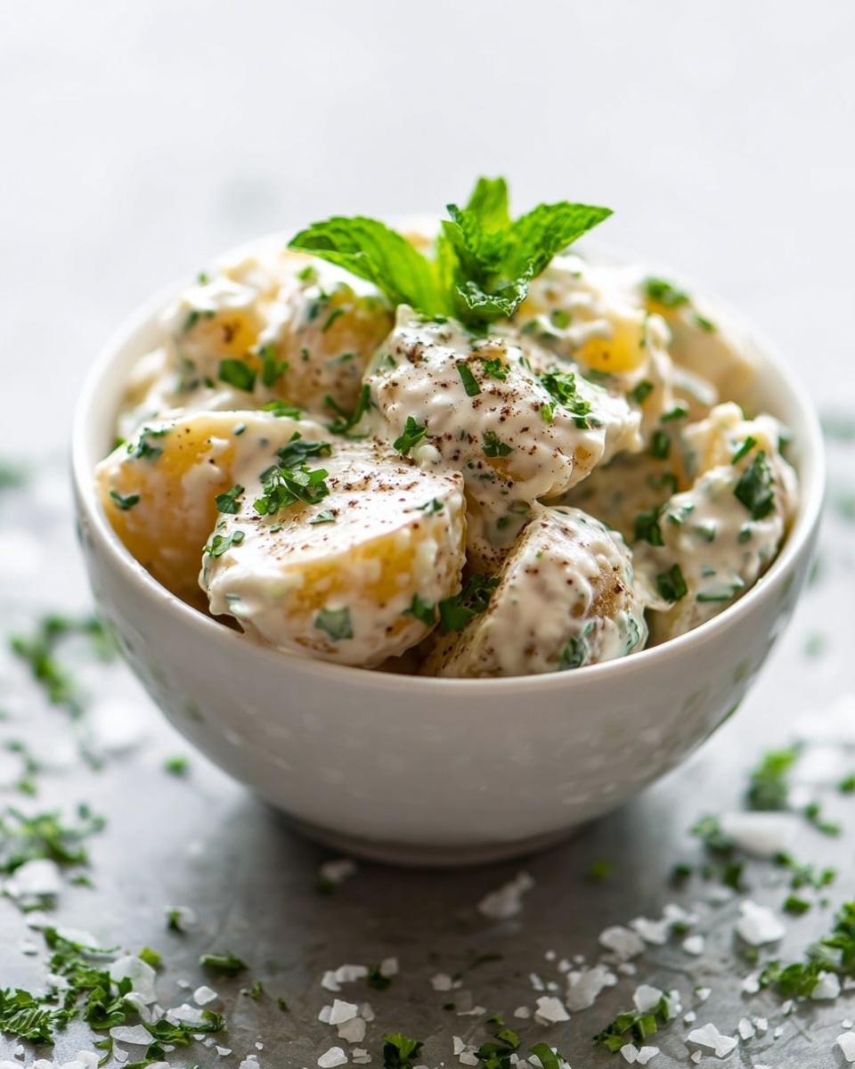 Baby Potato Salad with Fresh Mint and Chives Recipe - Recipe Image