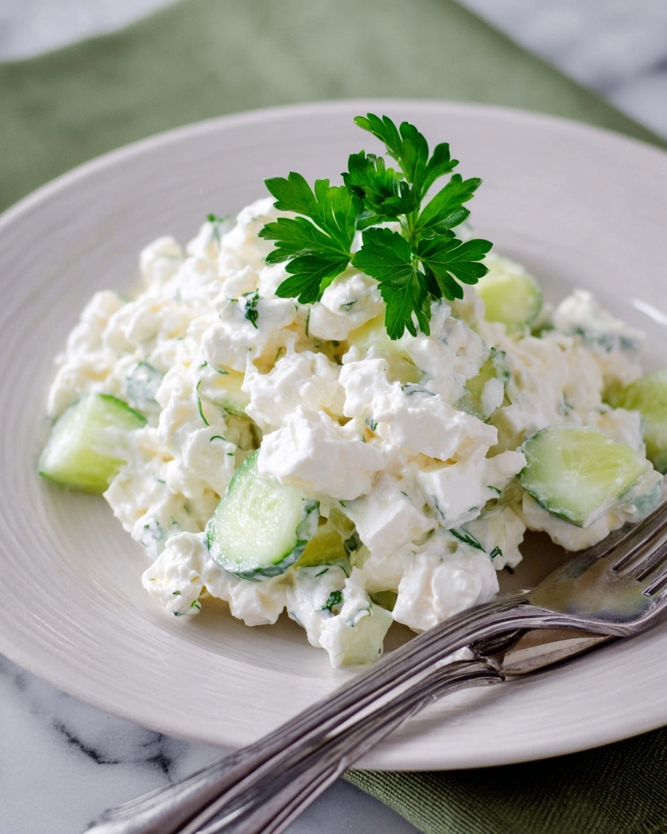 Cauliflower Cucumber Salad with Sour Cream and Greek Yogurt Dressing Recipe - Recipe Image