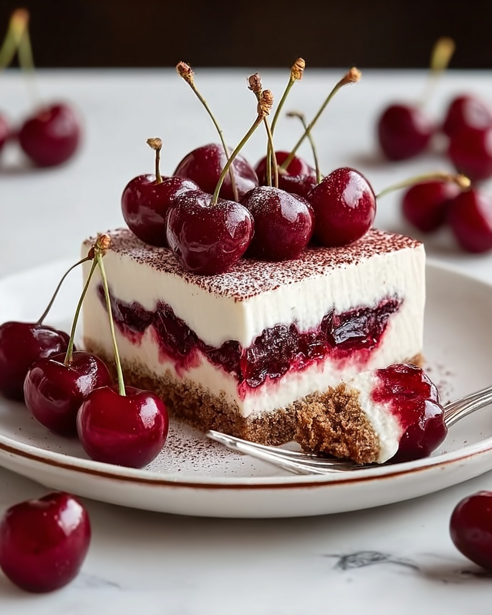 Elegant Cherry Amaretto Tiramisu Recipe - Recipe Image